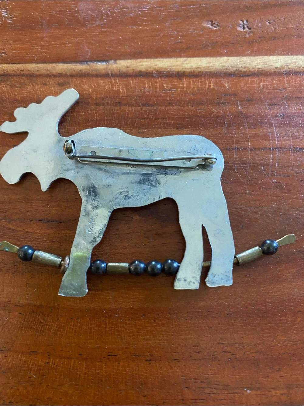Marcia Q Miller Original handmade Cave moose Brooch primitive modernist